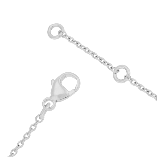 Bracelet identité en argent rhodié et oxyde de zirconium, nuage Bracelet identité en argent rhodié et oxyde de zirconium, nuage