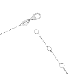 Bracelet en argent rhodié et oxydes de zirconium, coeur
