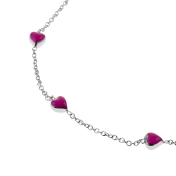 Bracelet en argent rhodié et laque