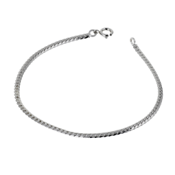 Bracelet en argent rhodié maille anglaise