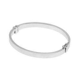 Bracelet jonc en argent rhodié