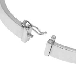 Bracelet jonc en argent rhodié