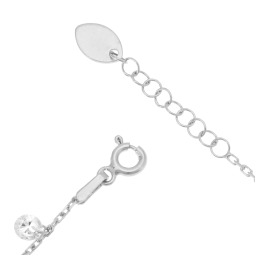 Bracelet en argent rhodié et oxydes de zirconium