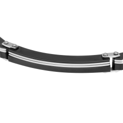 Bracelet en acier et acier noir