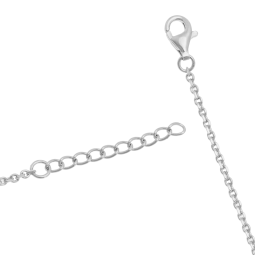 Bracelet argent rhodié, plaque ronde perlée 18 mm