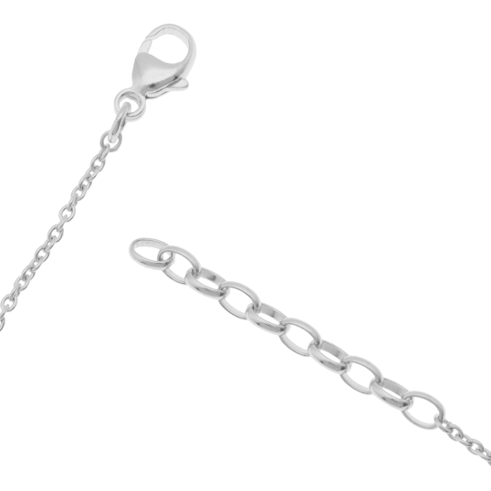 Bracelet en argent rhodié et oxydes de zirconium