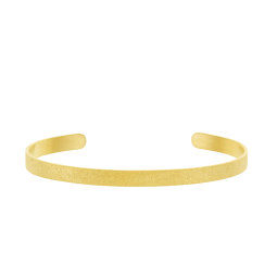 Bracelet jonc en acier doré