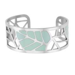Bracelet jonc en acier et laque