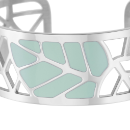 Bracelet jonc en acier et laque
