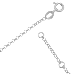 Bracelet identité en argent rhodié