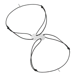 Bracelets cordons  sécable en argent rhodié, Best Friend Forever