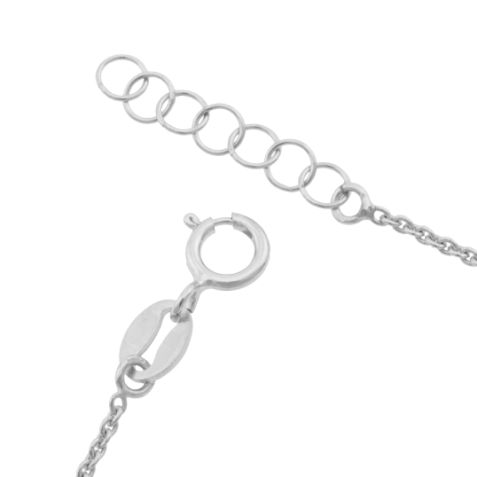 Bracelet en argent rhodié et oxydes de zirconium, maman je t'aime
