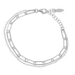 Bracelet en argent rhodié 