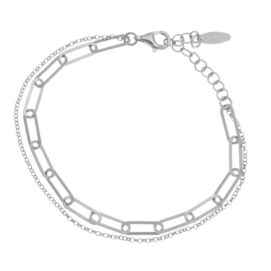 Bracelet en argent rhodié 