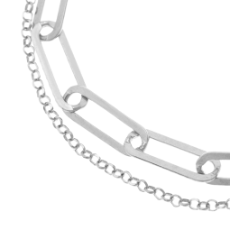 Bracelet en argent rhodié 