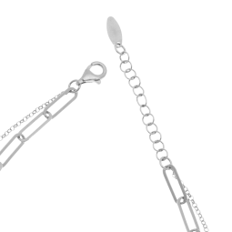 Bracelet en argent rhodié 