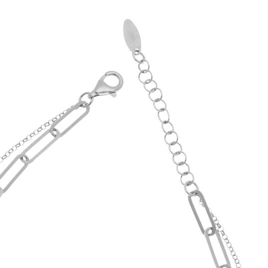 Bracelet en argent rhodié 