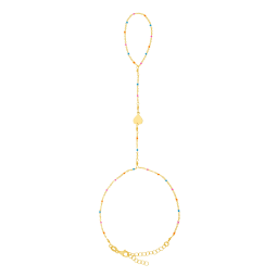 Bijou de main en argent doré et laque