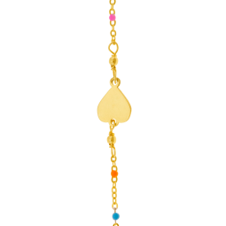 Bijou de main en argent doré et laque