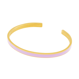 Bracelet jonc en acier doré et laque