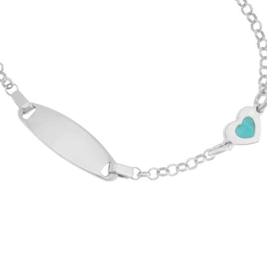 Identité en argent rhodié et laque Identité en argent rhodié et laque