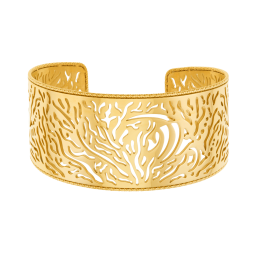 Bracelet jonc en acier doré