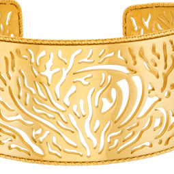 Bracelet jonc en acier doré