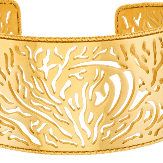 Bracelet jonc en acier doré