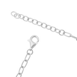 Bracelet en argent rhodié, nacre et laque, Maman