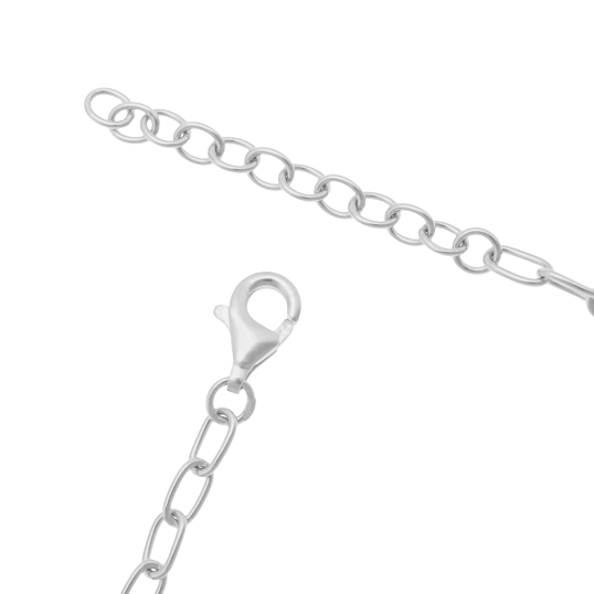 Bracelet en argent rhodié, nacre et laque, Maman