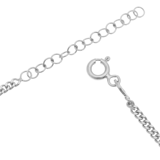 Bracelet en argent rhodié et oxydes de zirconium Bracelet en argent rhodié et oxydes de zirconium