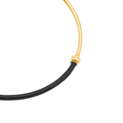 Bracelet jonc en argent doré et laque 