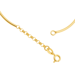 Bracelet jonc en argent doré et laque 