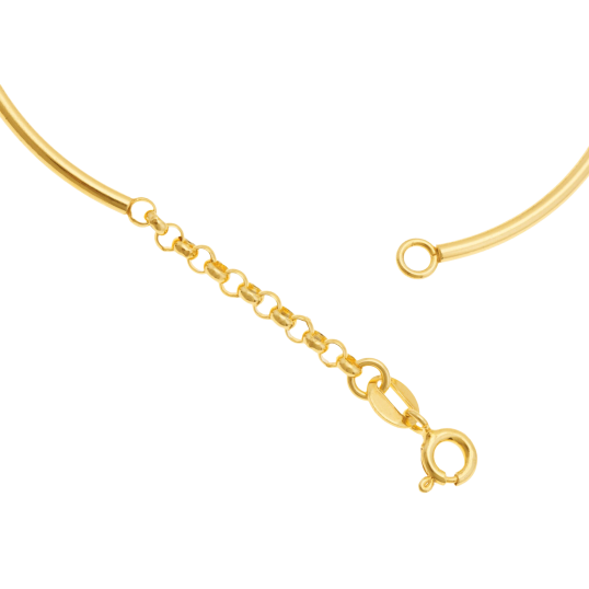 Bracelet jonc en argent doré et laque 