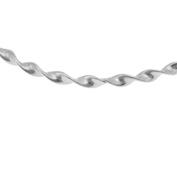 Bracelet jonc torsadé en argent rhodié