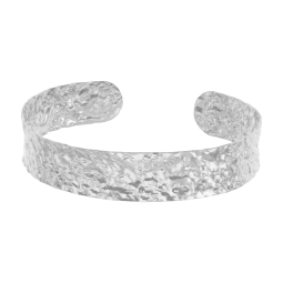 Bracelet jonc en argent rhodié