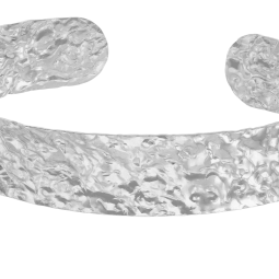 Bracelet jonc en argent rhodié