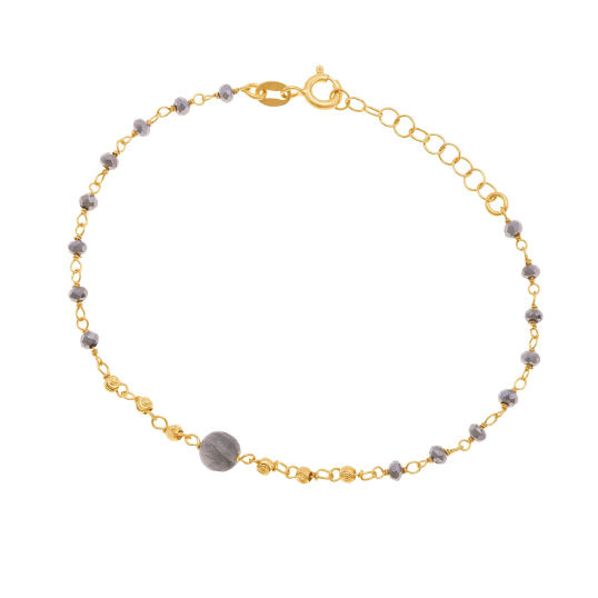 Bracelet en argent doré et pierres synthétiques Bracelet en argent doré et pierres synthétiques