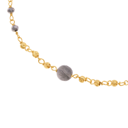 Bracelet en argent doré et pierres synthétiques