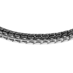 Bracelet en acier et acier noir