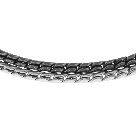 Bracelet en acier et acier noir