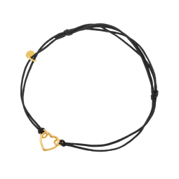 Bracelet cordon en argent doré