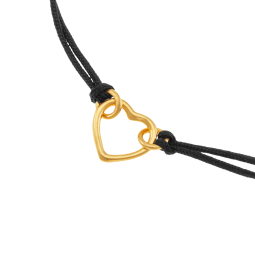 Bracelet cordon en argent doré