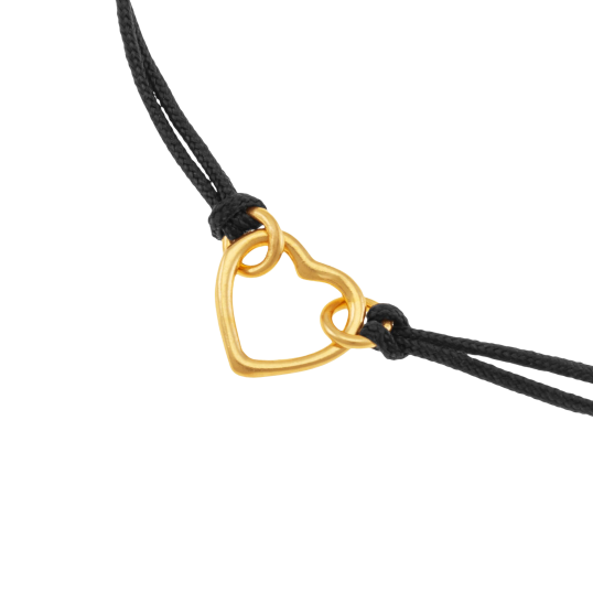 Bracelet cordon en argent doré