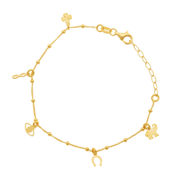 Bracelet en argent doré, pampilles