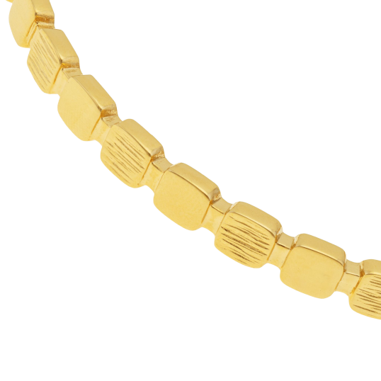 Bracelet jonc en acier doré