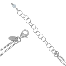 Bracelet en argent rhodié, calcédoines