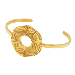 Bracelet jonc en acier doré