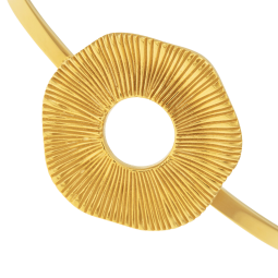 Bracelet jonc en acier doré