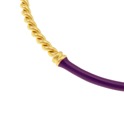 Bracelet jonc en acier doré et laque